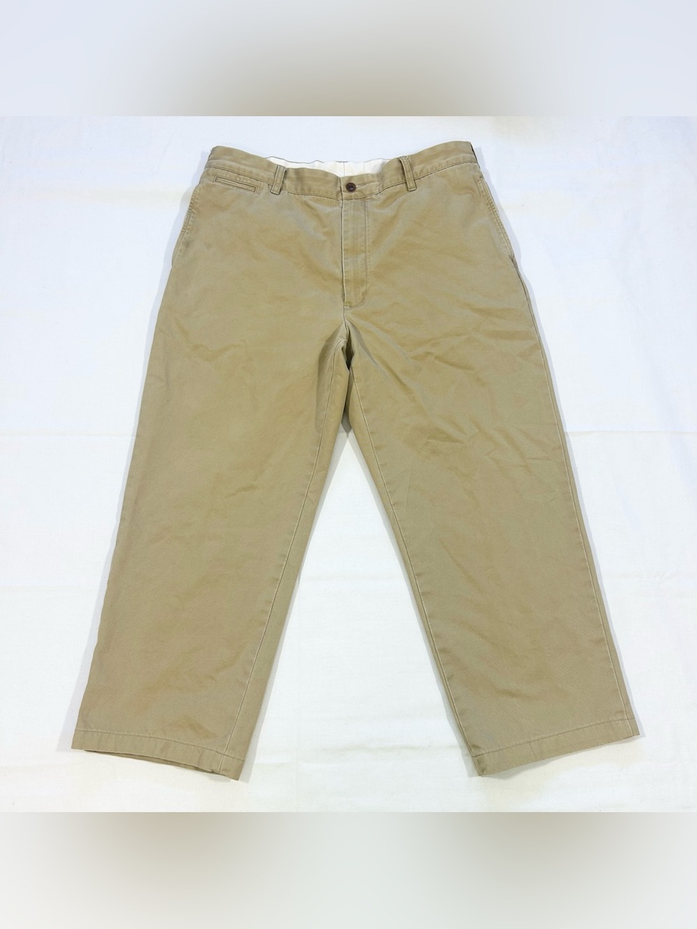 Vtg CC Filson Chino Flat Front Pants Size 38 Beige Business Casual Canvas READ